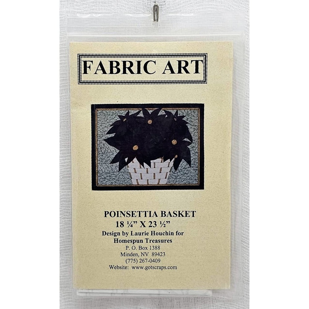Poinsettia Basket Wall Hanging 18x23 UNCUT